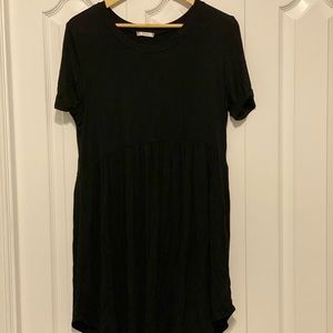 NWOT Black T shirt Dress, Size M, 33.5” L